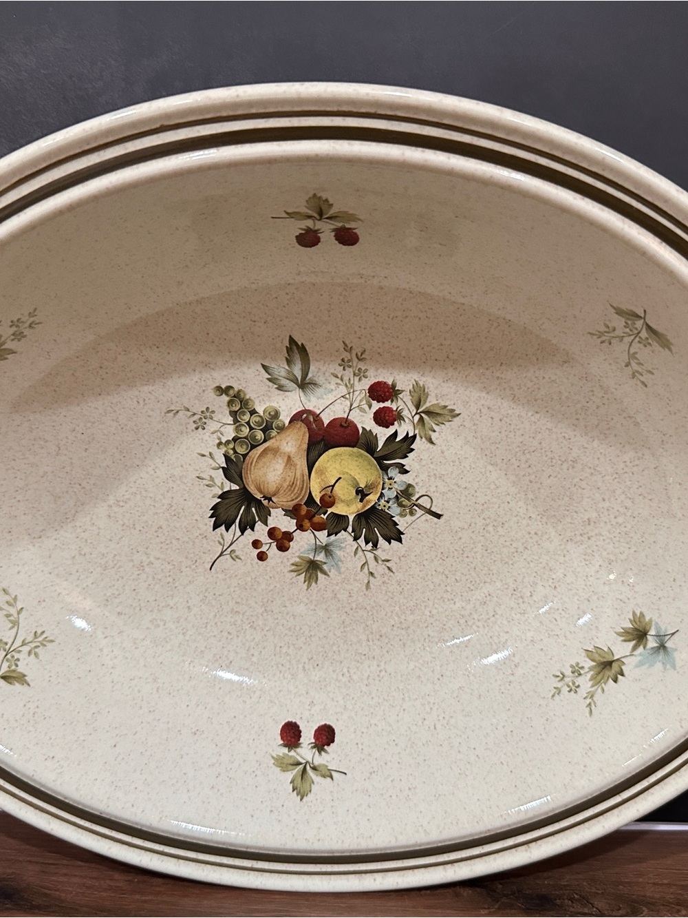 Vintage Royal Doulton Lambeth Stoneware Cornwall Oven Safe Oval Serving Bowl
